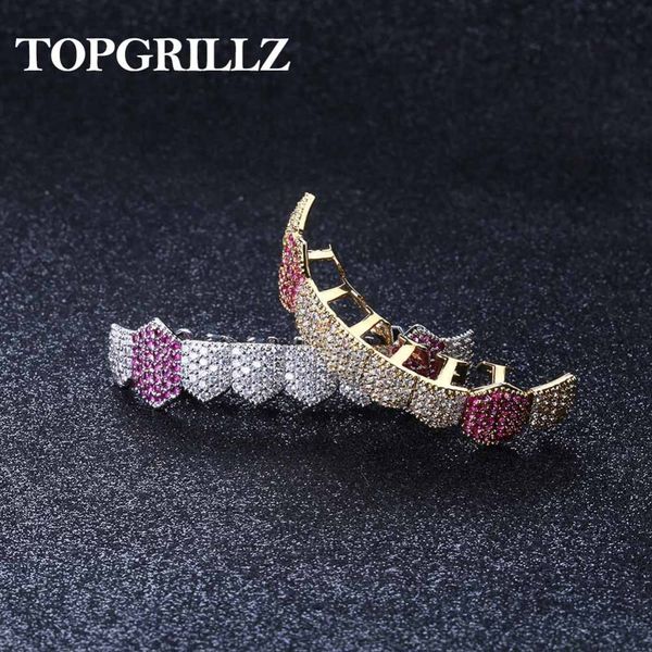 

rillz hip hop grills gold silver color iced out micro pave full cz teeth grillz bottom grills charm for men women jewelry, Slivery;golden