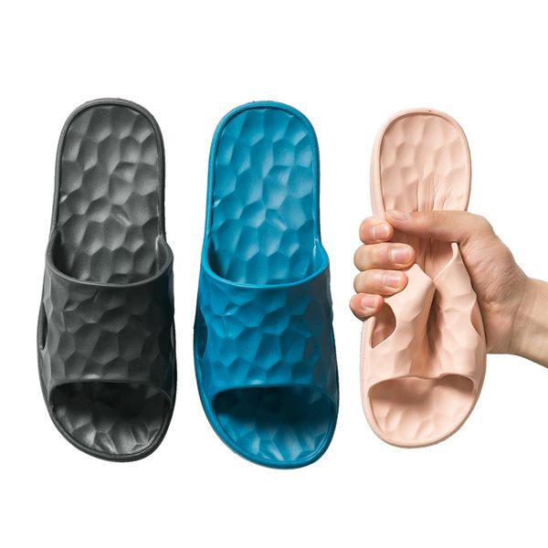 

slippers female summer couple indoor home household soft thick bottom bath anti-slip bathroom plastic deodorant cool shoe care mens, Blue;gray