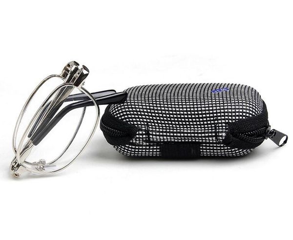

new style folding reading glasses metal reading eyewear with eva case convenience in pocket good quality
