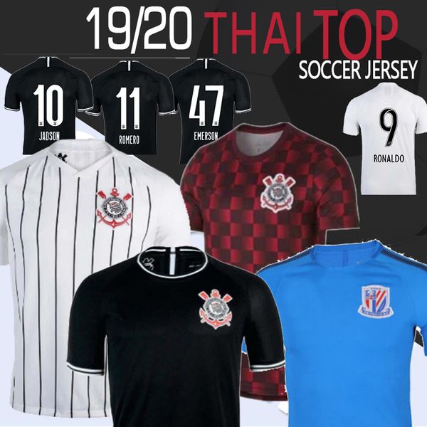 

Thailand Sport Club Corinthian 2019 2020 Soccer Jerseys JADSON RONALDO SOMOZA CLAYSON JANDERSON 19 20 Paulista football T-Shirts