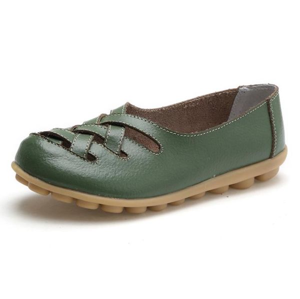 

women shoes non-slip comfortable leather flats women's casual shoes 1277, Black