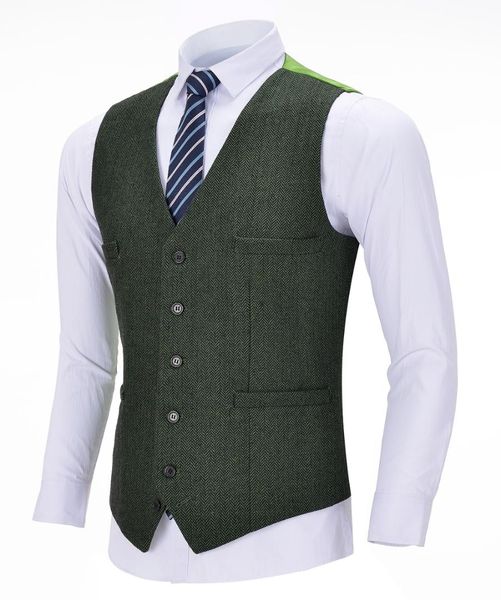 

men's boutique wool tweed slim fit leisure cotton suit vest male gentleman beckham business burgundy male brown wedding vest, Black;white
