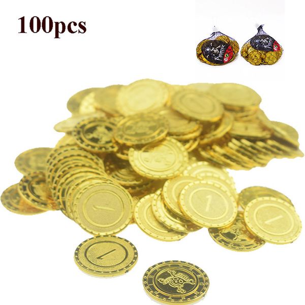 

хэллоуин пластиковые пират золотая монета чип 1 юань face value игрушки