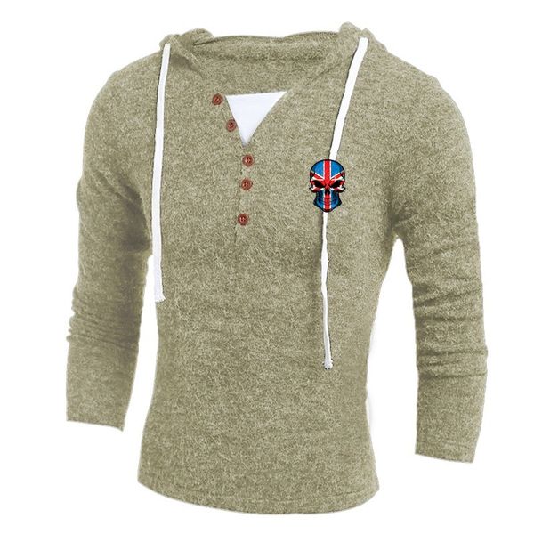 

zogaa череп марка geeknew мужские свитера мода дизайн твердые капюшоном вязать свитер пальто мужская одежда slim fit пуловеры, White;black