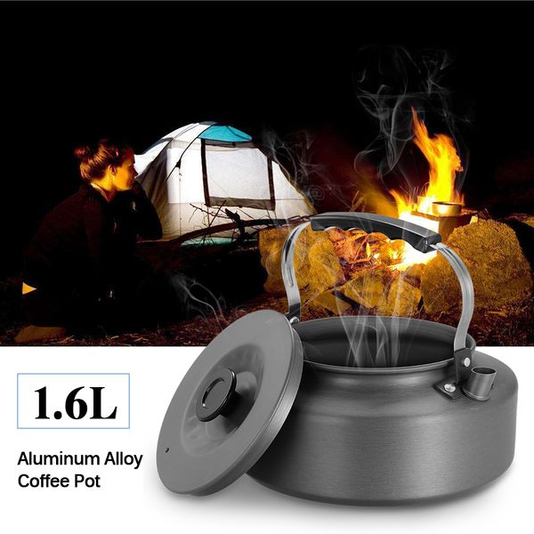 

1.6l portable kettle water pot pot coffee indoor whistling aluminum alloy kettle outdoor camping hiking picnic