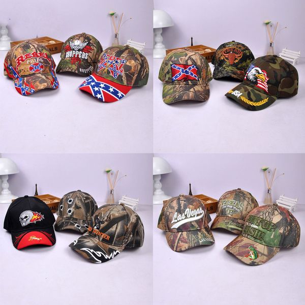 

3pcs/lot fashion camouflage baseball cap 3d letter pattern camo adjustable snapback hip hop hat beach sun hat, Blue;gray