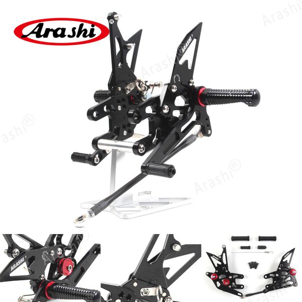 

arashi ninja zx-10r 2004 2005 cnc-machined adjustable footrest foot pegs rear rest rearset foot pedal zx10r accessories