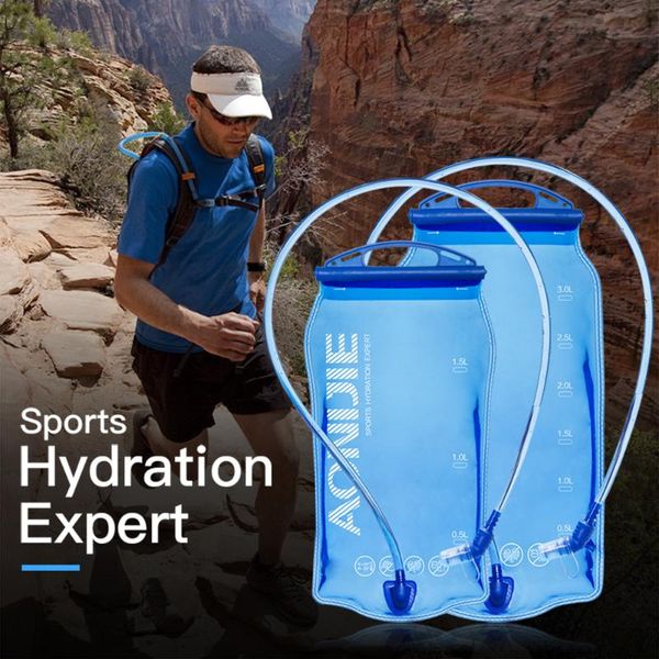 

new 1.5l 3l sport hydration bladder foldable peva outdoor water bag for trail running camping hiking marathon cycling fishing