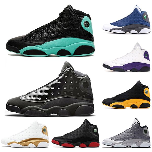 

wholesale island green 13s cap and gown 13 basketball shoes lucky green flint he got game atmosphere grey designer men sports sneakers, White;red