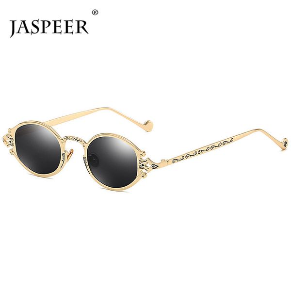 

jaspeer round vintage sunglasses women men oval retro sunglasses steampunk mens brand designer small eyewear, White;black