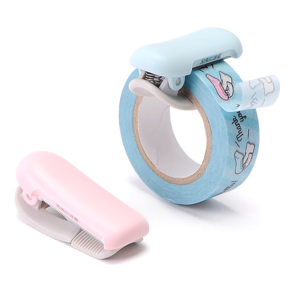 

mirui macaron mini cute washi tape dispenser kawaii portable wasking tape cutter japanese stationery school office stationery