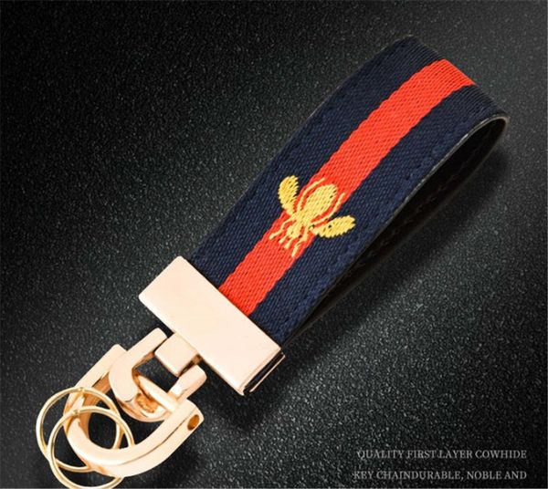 

designer key buckle fashion famous luxury keychain luxury handmade brand car keychain leather cloth bag stylish accessories high quality, Silver