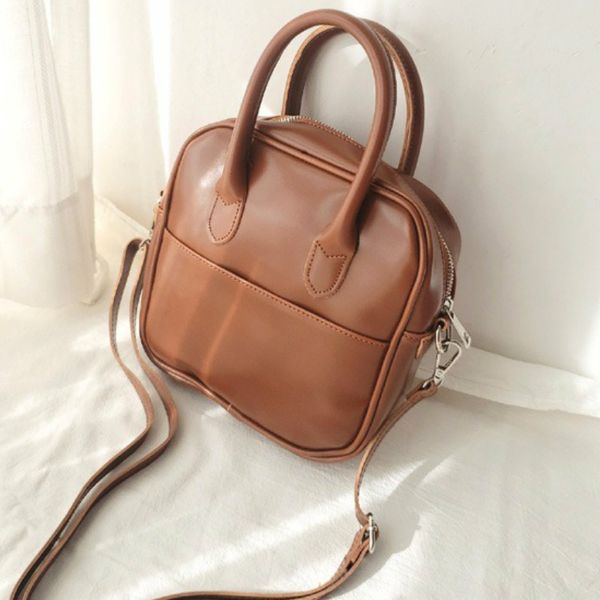 

new simple fashion messenger bag pu leather wild portable small square bag