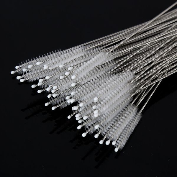 

wholesale stainless steel wash drinking pipe straw brush cleaner household kitchen accessories 6mm 17cm