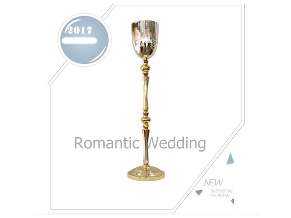 

ent 6pcs/lots retro gold flower stand pillar vase lead road for wedding decorations&event products&party decoration