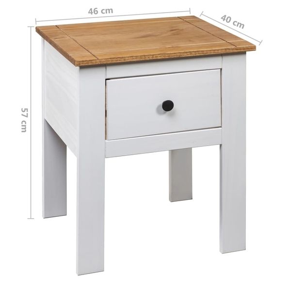 

panama bedside table 46x40x57 cm in pine wood dining room furniture