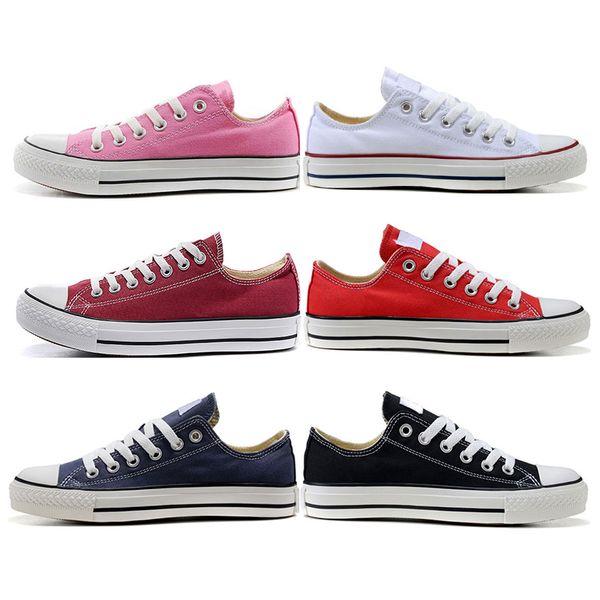 

designer canvas shoes mens womens low & high black pink white red blue wholesale casual running sneakers shoes size 35-44
