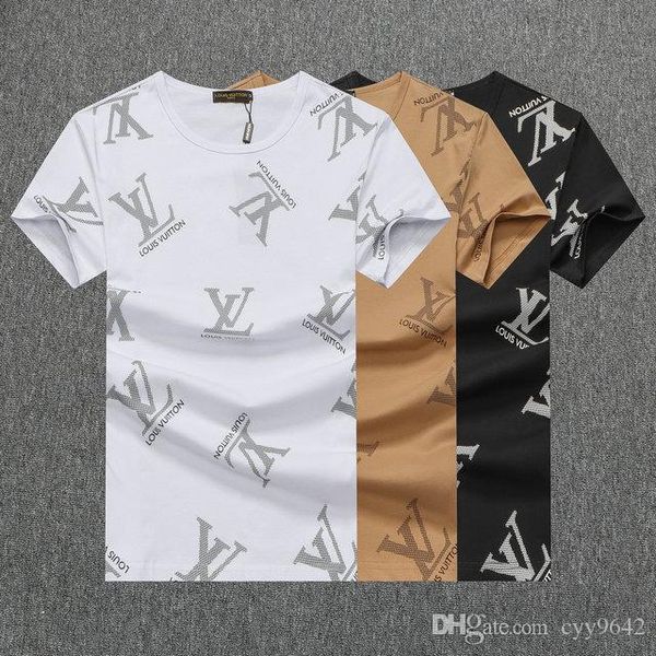 

2020spring summer t-shirt black white men's casual round neck short sleeve cotton fashion women's t-shirt size: s-xxl
