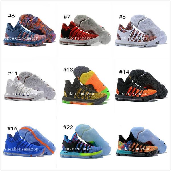 

2019 wholesale kevin kd x 10 men basketball shoes warriors home wolf durant 10s running training sports shoes casual sneakers
