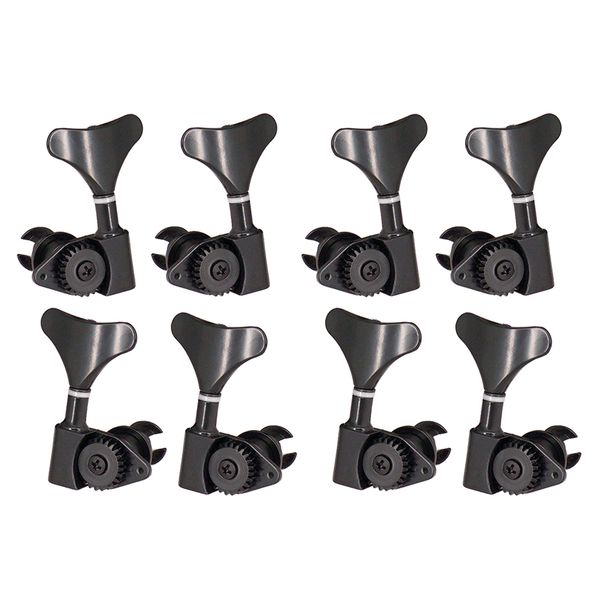 

4+4 sealed bass tuning pegs keys machine head tuners for bass, black