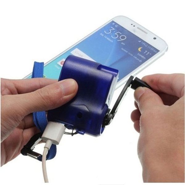 

black blue emergency charger mobile power hand crank generator usb mobile phone manual emergency charger outdoor survival tool