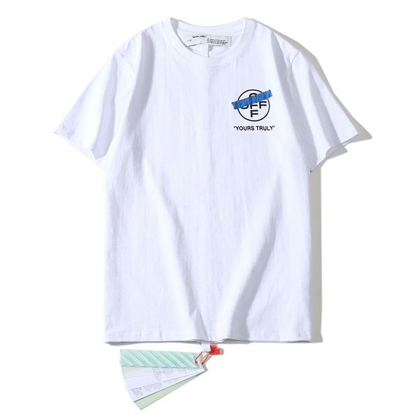 

20ss summer mans t-shirt casual short-sleeved t-shirt tide brand ow color of the logo womens shirts with an arrow off slowdown
