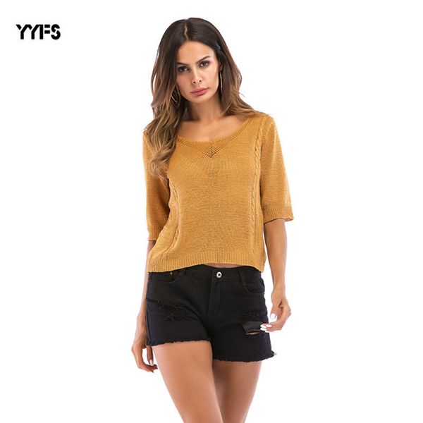 

womens designer sweater v collar pullover slim sweater base shirt loose versatile season, White;black