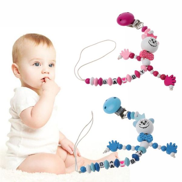 

1pc 32.5cm 31.5cm dummy clip pacifier chain holder natural organic beech wood baby newborn shower gift 9 styles