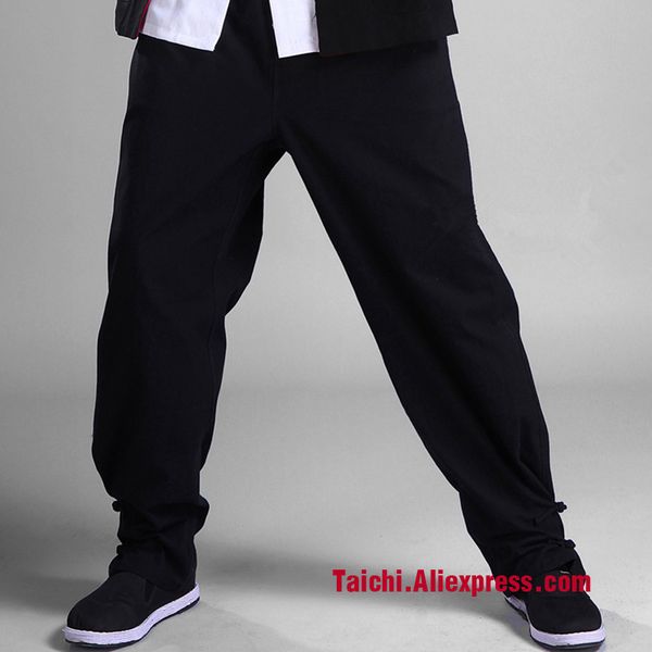 

cotten tai chi pants wu shu pants martial art , black color,m-xxxxl, Black;red