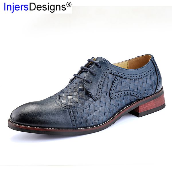 

fashion dress shoes men oxfords zapatos de hombre height increasing male footwear 4 color lace-up pointed toe business men shoes, Black