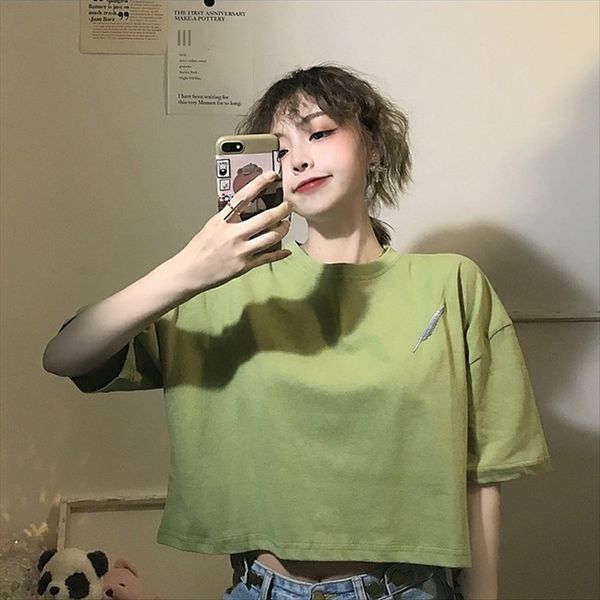 

t-shirt women's short-sleeved loose women's 2020 fashionable ins western style short summer clothes black short skirt skirt top, White