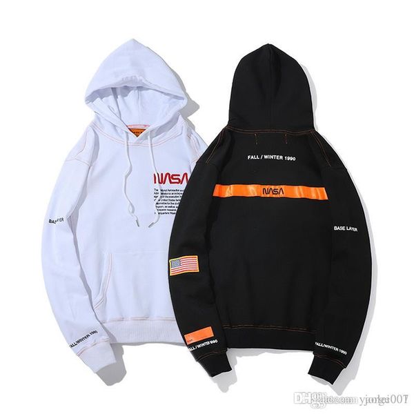 

европа и версия сша взрыв системы nas совместных мужчин и женщин с капюшоном с капюшоном хип-хоп прилив свободный свитер, Black