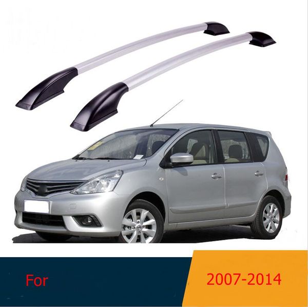 

roof rack boxes side rails bars luggage carrier a set for nissan livina 2007-2014 2008 2009 2010 2011 2012 2013