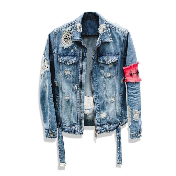 

mens jean jacket streetwear hip hop flight denim jacket men brand ripped denim casual fashion jacket men m-2xl, Black;brown