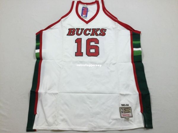 

m34 mitchell & ness sewn #16 bob lanier 1983-84 jersey men's size xs-6xl stitched basketball jerseys ncaa, Black;blue