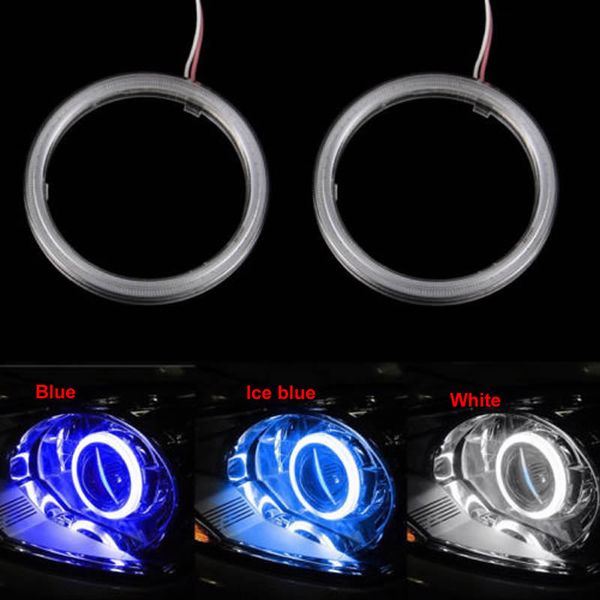 

2 pcs dc 12v cob angel eyes halo car led ring light headlight drl 70mm