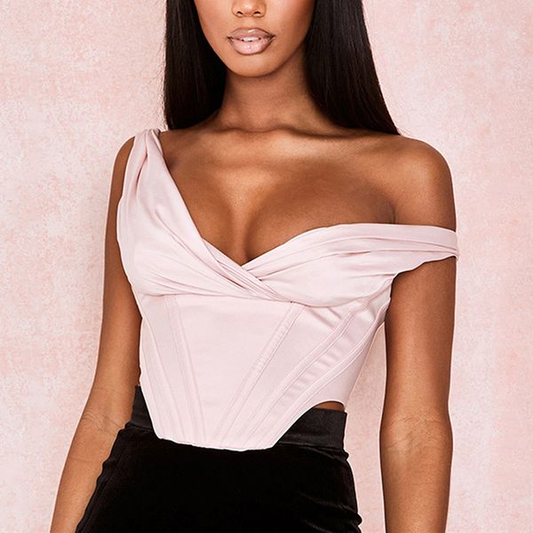 

body for women plunge neck solid vest women summer pink deep v-neck sleeveless elastic force skinny suspenders, White