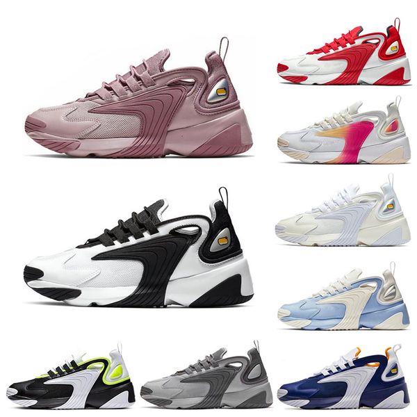 

new triple black m2k tekno zoom 2k men women running shoes cream white race red royal blue sports sneakers mens trainers size 36-45