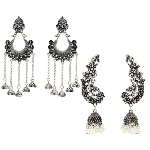 

fashion retro ethnic style lady earrings simple long tassel bells earring ear jewelry for women girls, Silver