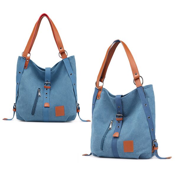 

new arrival canvas backpack shoulder bag with extra large capacity muti-pockets adjustable shoulder straps