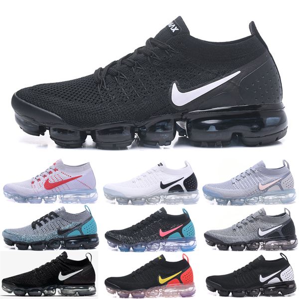 

2019 classic off-w fly 1.0 2.0 3.0 knit flagship shoes men&women triple white black grey knitting trainers fashion designers sneakers rt-2c