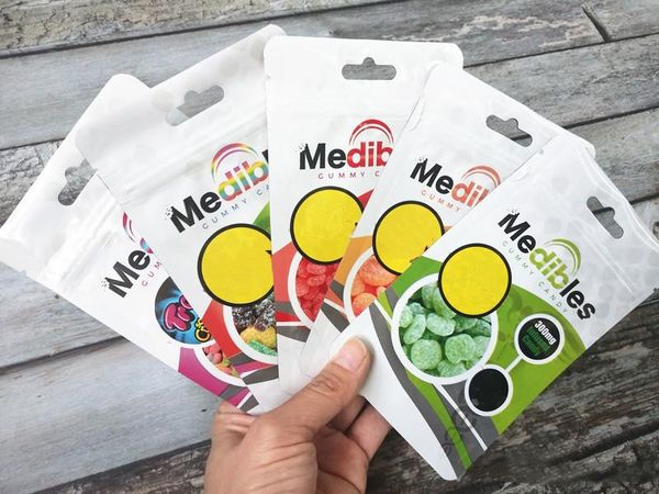 

Medibles майларового запах доказательства молнии мешок пластикового герметичной Edibles Gummies пищевой упаковка мешок 6 стилей DHl быстрая перевозку груза против печенья