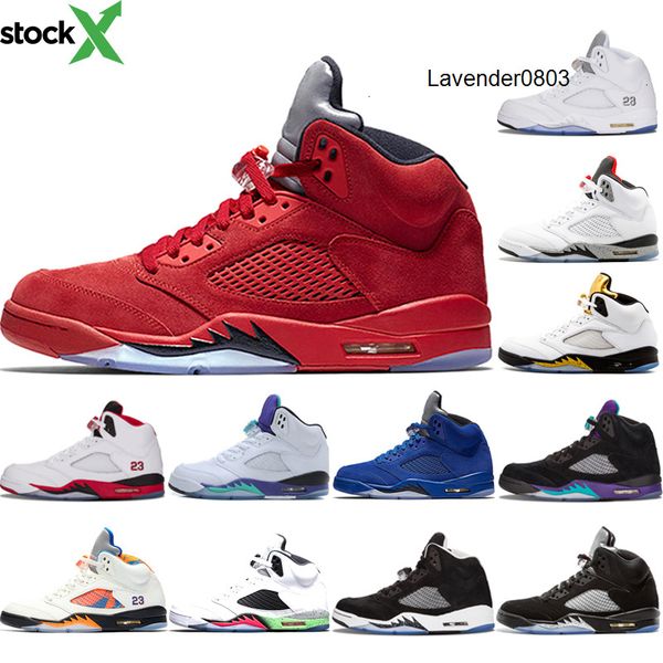 

новый приходят mens 5 5s баскетбол обувь og black metallic blue suede рыжего замшевой lxuxury мужчины огонь красный oreo белый виноград тапо