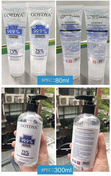 

portable 80ml gel hand sanitizer 75% santibacterial gel alcohol non-washing hand disinfection liquid soap sterilization a3230