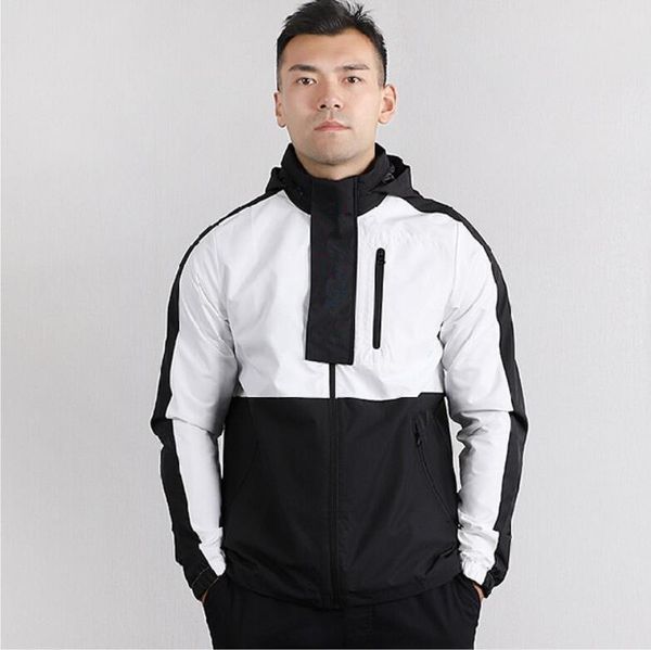 

2019 new fa1913 male winter warm down cotton windbreaker men's protection clothing coats jackets men hooded patchwork jacket outwear, Black