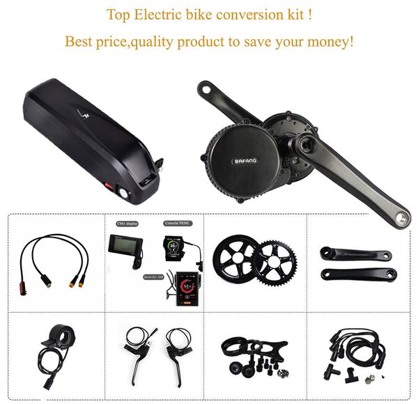 UE EUA nenhum imposto! Bafang 48V kit 750W meados de carro de equipamento motor eléctrico kit de sensor de travão hidráulico + 48V 13Ah 17.5Ah Ebike Li-ion