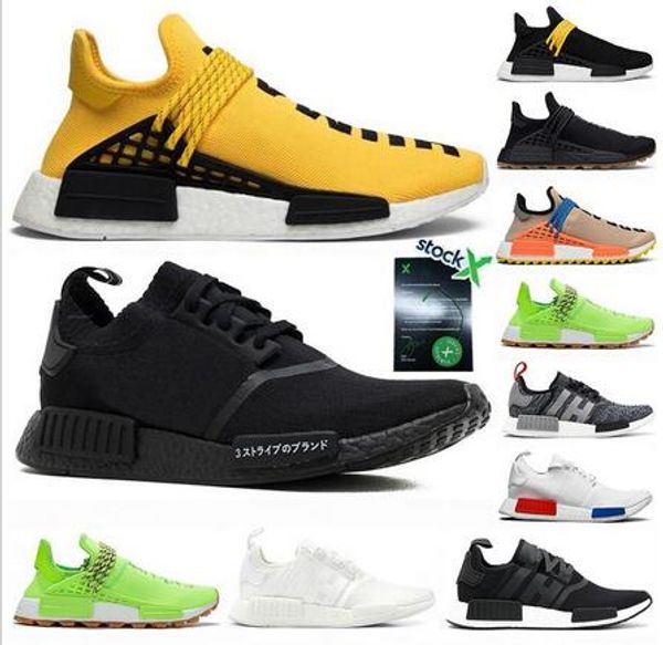 

with stock x 2020 human race nmd r1 hu pharrell williams yellow solar pack red mother oreo japan mens trainers womens running shoes