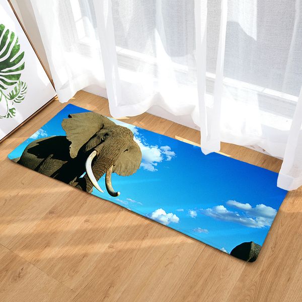 

new animal elephant printing long land pad mat office home furnishing decorative floor carpet kitchen anti-slip floor mat