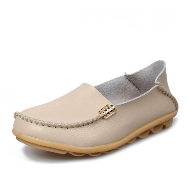 

female leather flats shoes women non-slip breathable casual shoes, Black