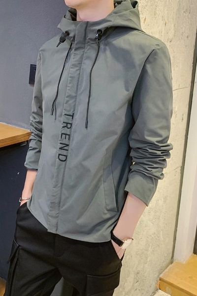 

2020 новый стиль осень и зима корейский стиль тенденция мужская одежда весна и осень топы с капюшоном мода красивый повседневная одежда, Black